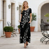 Short Sleeve Maxi Dress with Pockets - Filigree
