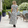 Short Sleeve Maxi Dress with Pockets - Floral