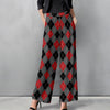 Straight Leg Pants with Pockets - Argyle