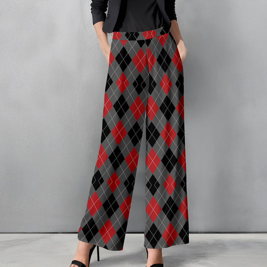 Straight Leg Pants with Pockets - Argyle