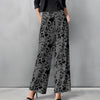 Straight Leg Pants with Pockets - Floral