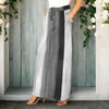 Drawstring Maxi Skirt with Side Pockets - Stripe
