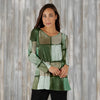 Long Sleeve V Neck Tunic - Abstract Geometric