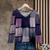 Long Sleeve V Neck Tunic - Abstract Geometric