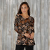 Long Sleeve V Neck Tunic - Floral