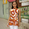 Sleeveless Halter Top - Abstract Swirls
