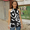 Sleeveless Halter Top - Abstract Swirls