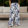 Wide Leg Pants with Pockets - Floral