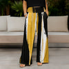 Wide Leg Pants with Pockets - Abstract