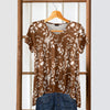 Short Sleeve V-Neck Tunic - Floral