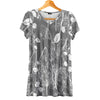 Short Sleeve V-Neck Tunic - Floral