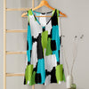 V-neck Sleeveless Top - Abstract