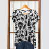 Short Sleeve V-Neck Tunic - Cats