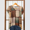 Short Sleeve V-Neck Tunic - Geometric