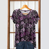 Short Sleeve V-Neck Tunic - Floral