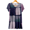 Short Sleeve V-Neck Tunic - Abstract