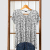 Short Sleeve V-Neck Tunic - Floral