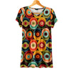 Short Sleeve V-Neck Tunic - Geometric