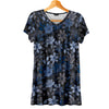 Short Sleeve V-Neck Tunic - Floral
