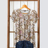 Short Sleeve V-Neck Tunic - Floral