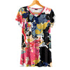Short Sleeve V-Neck Tunic - Abstract