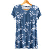Short Sleeve V-Neck Tunic - Floral