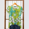 Short Sleeve V-Neck Tunic - Floral