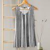 V-neck Sleeveless Top - Stripes