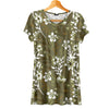 Short Sleeve V-Neck Tunic - Floral