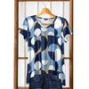 Short Sleeve V-Neck Tunic - Geometric