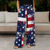 Wide Leg Pants with Pockets - American Flag
