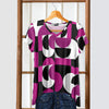 Short Sleeve V-Neck Tunic - Geometric