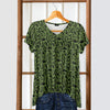 Short Sleeve V-Neck Tunic - Floral