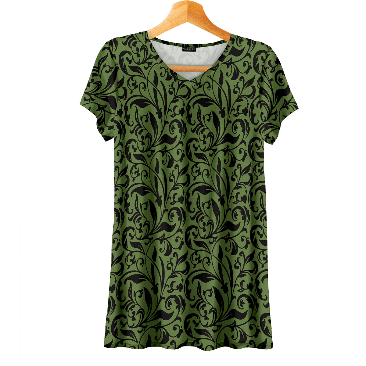 Short Sleeve V-Neck Tunic - Floral