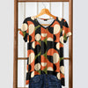 Short Sleeve V-Neck Tunic - Geometric