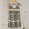 V-neck Sleeveless Top - Greek Keys