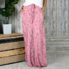 Drawstring Maxi Skirt with Side Pockets - Floral