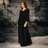 2 Piece Set - Front Tie Three Quarter Sleeve Top and Maxi Skirt