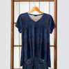 Short Sleeve V-Neck Tunic - Floral