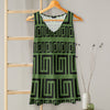 V-neck Sleeveless Top - Greek Keys