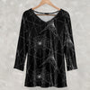 Long Sleeve V Neck Tunic - Webs