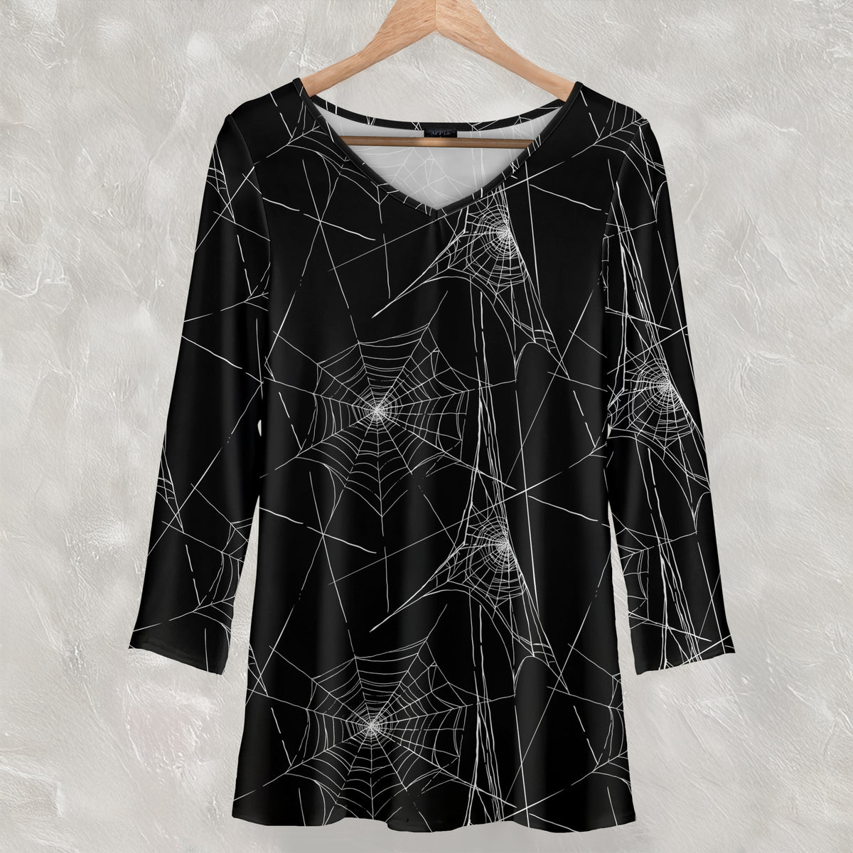 Long Sleeve V Neck Tunic - Webs