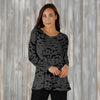 Long Sleeve V Neck Tunic - Bats