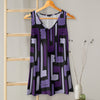 V-neck Sleeveless Top - Abstract