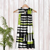 Sleeveless Keyhole Swing Dress with Side Pockets - Geometric