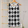 V-neck Sleeveless Top - Argyle