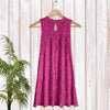 Sleeveless Keyhole Swing Dress with Side Pockets - Pixie Dots