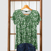 Short Sleeve V-Neck Tunic - Floral