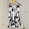 V-neck Sleeveless Top - Abstract