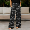 Wide Leg Pants with Pockets - Bats